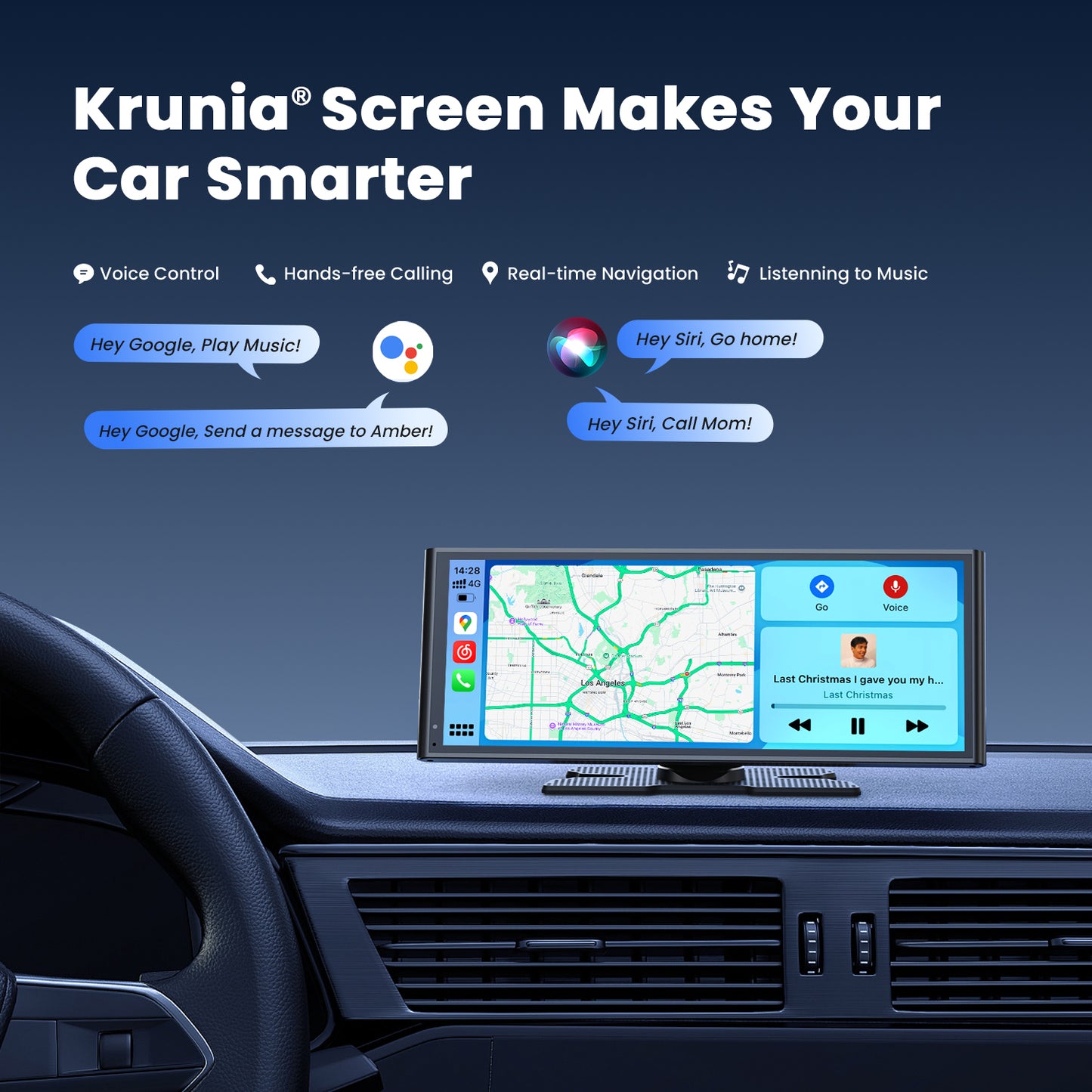 Krunia RC06 9.26 Inch Carplay/Android Auto Screen for Car