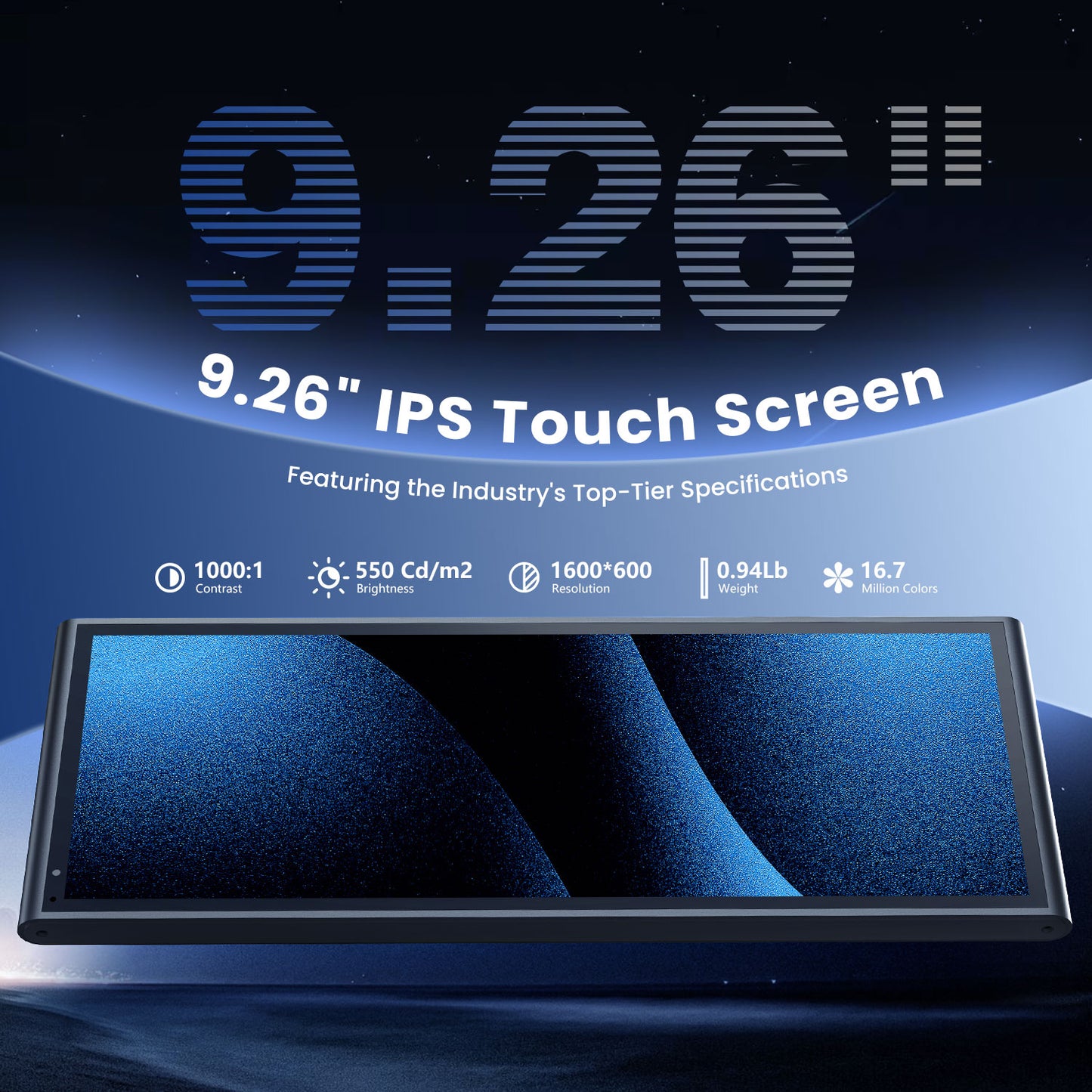 Krunia RC06 9.26 Inch Carplay/Android Auto Screen for Car