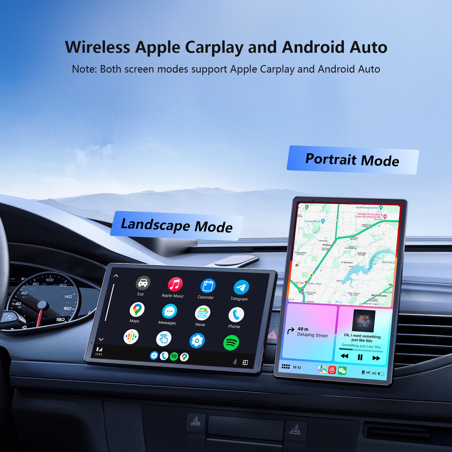 Krunia RC04 8 Inch Carplay/Android Auto Screen for Car