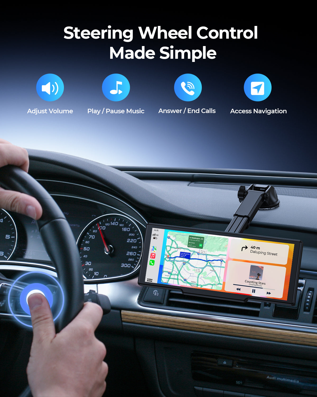 Krunia RC11 8.1 Inch Carplay/Android Auto Screen for Car