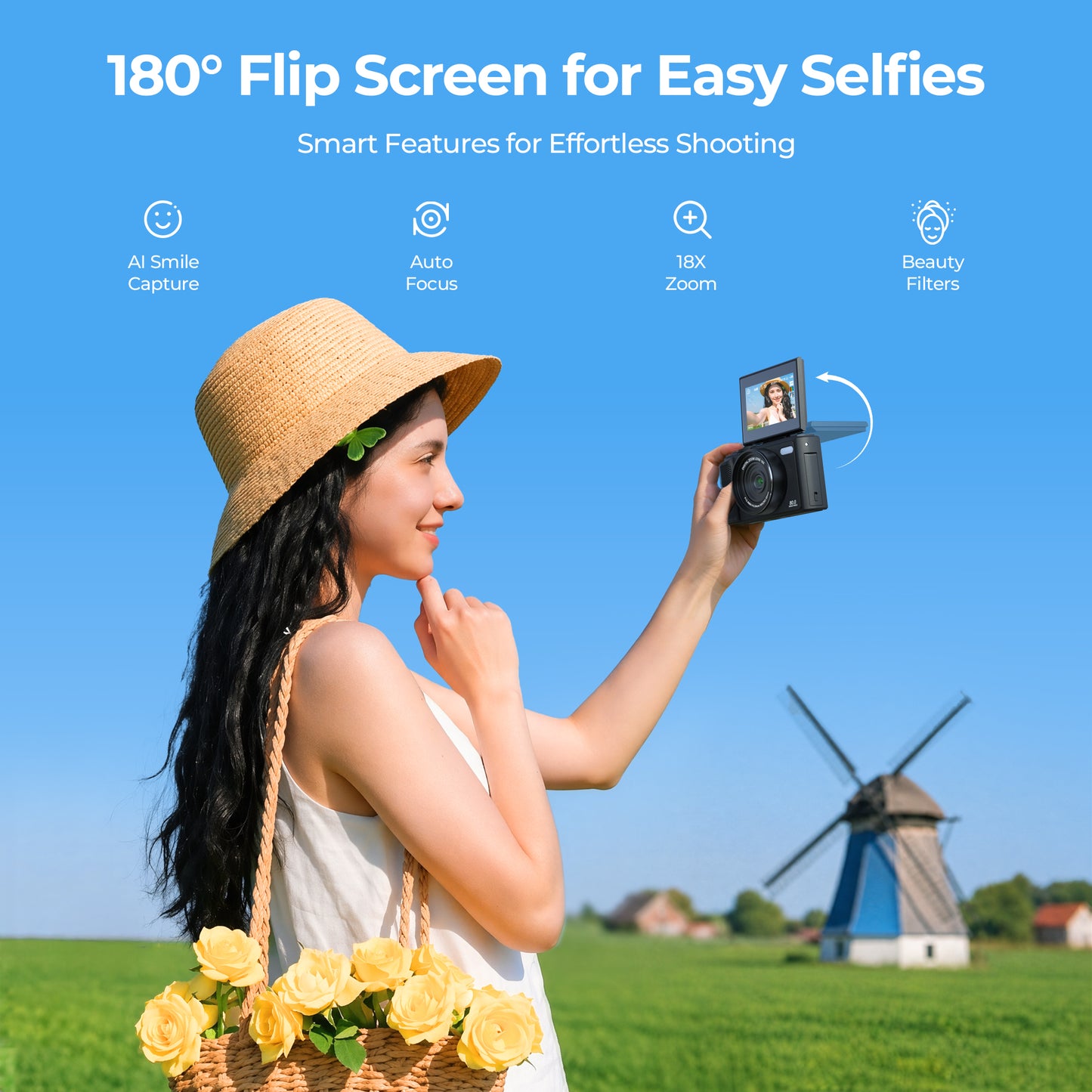 Krunia W8 Digital Camer 5K 80MP with Wi-Fi