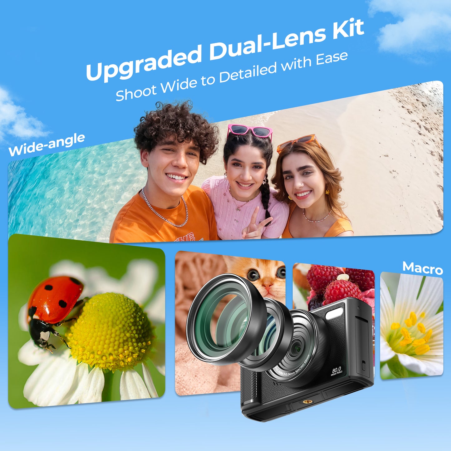 Krunia W8 Digital Camer 5K 80MP with Wi-Fi