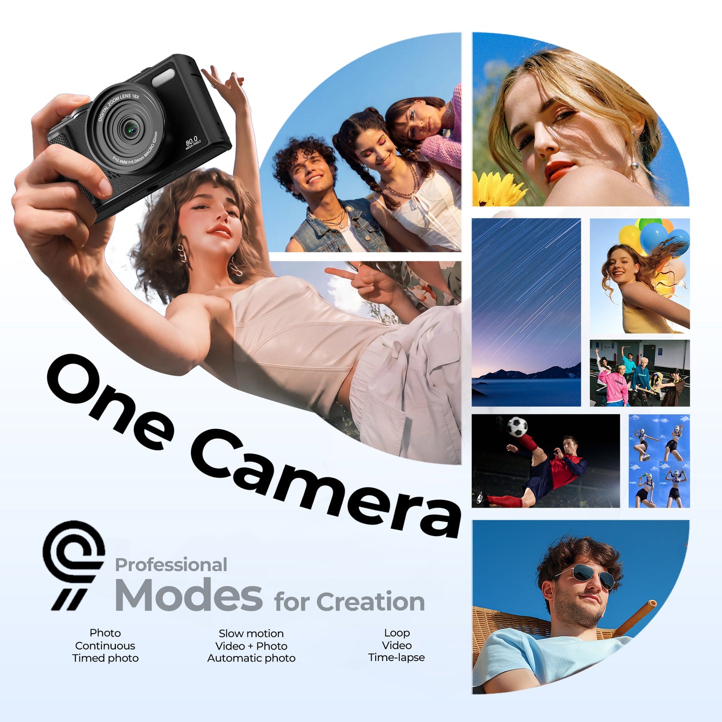 Krunia W8 Digital Camer 5K 80MP with Wi-Fi