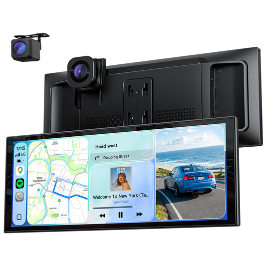 Krunia T52 10.26 Inch Carplay/Android Auto Fully Laminated Screen for Car with Dash Cam