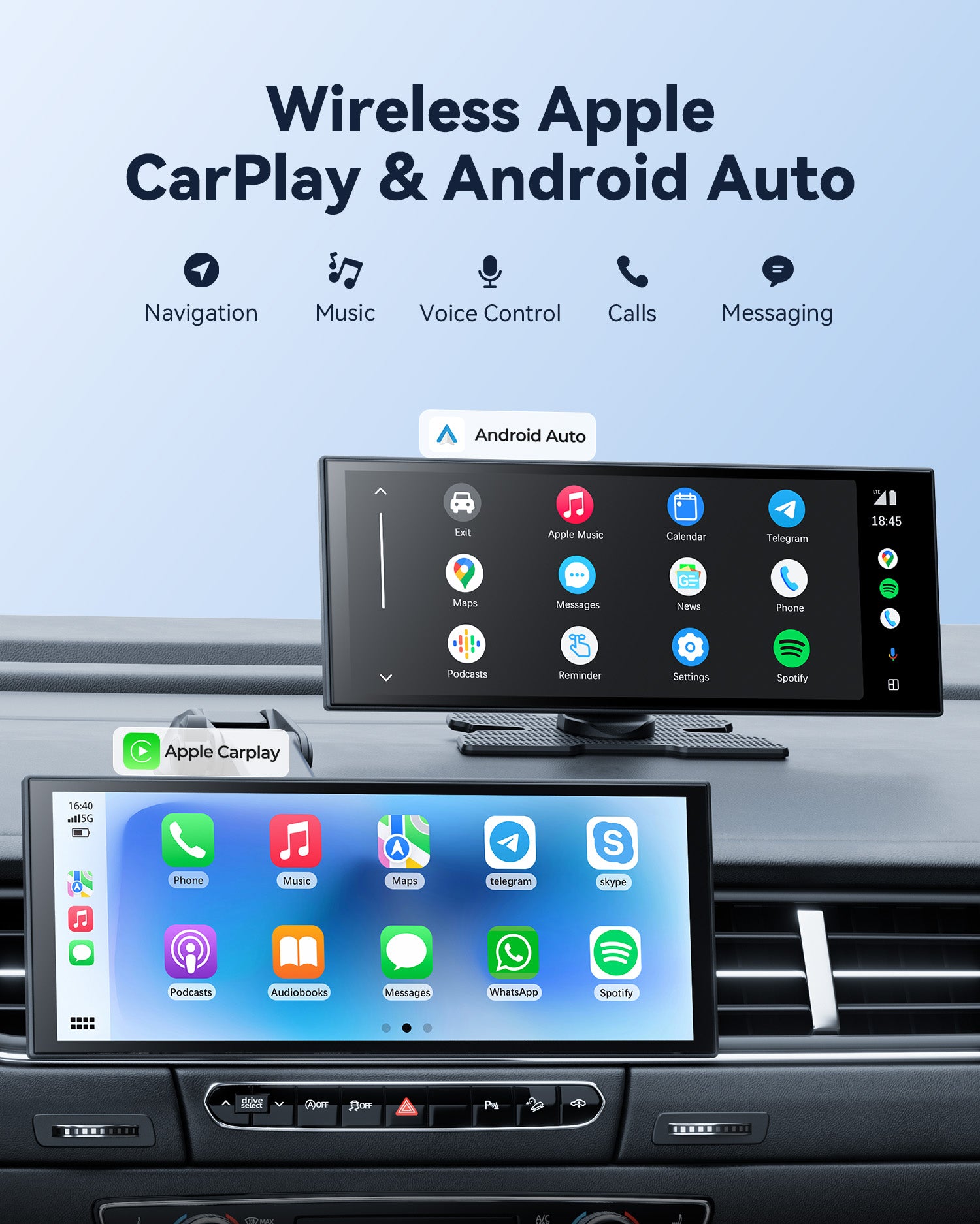Krunia RC09 10.25 Inch Carplay/Android Auto Screen for Car with