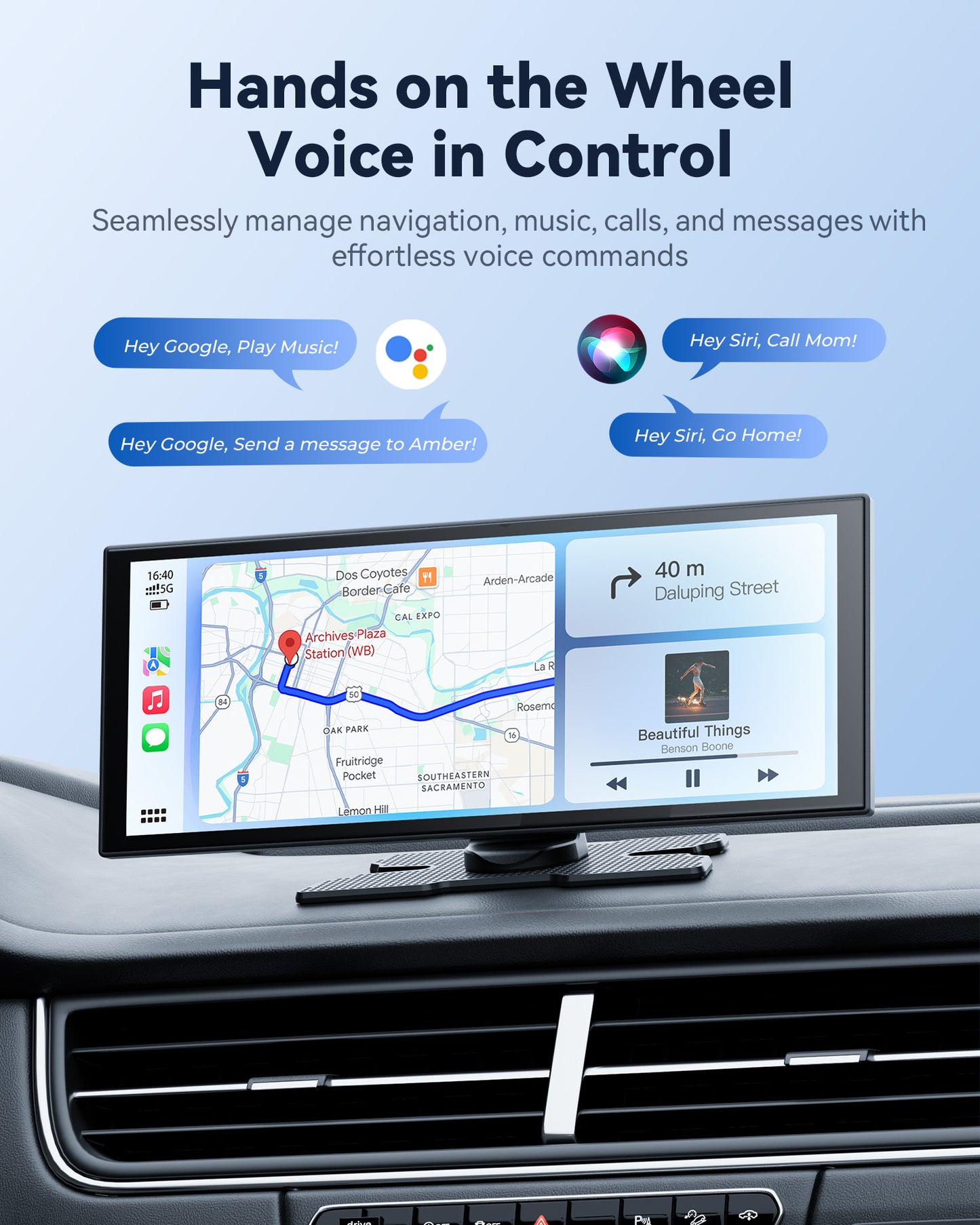 Krunia RC09 10.25 Inch Carplay/Android Auto Screen for Car with Netflix and Youtube