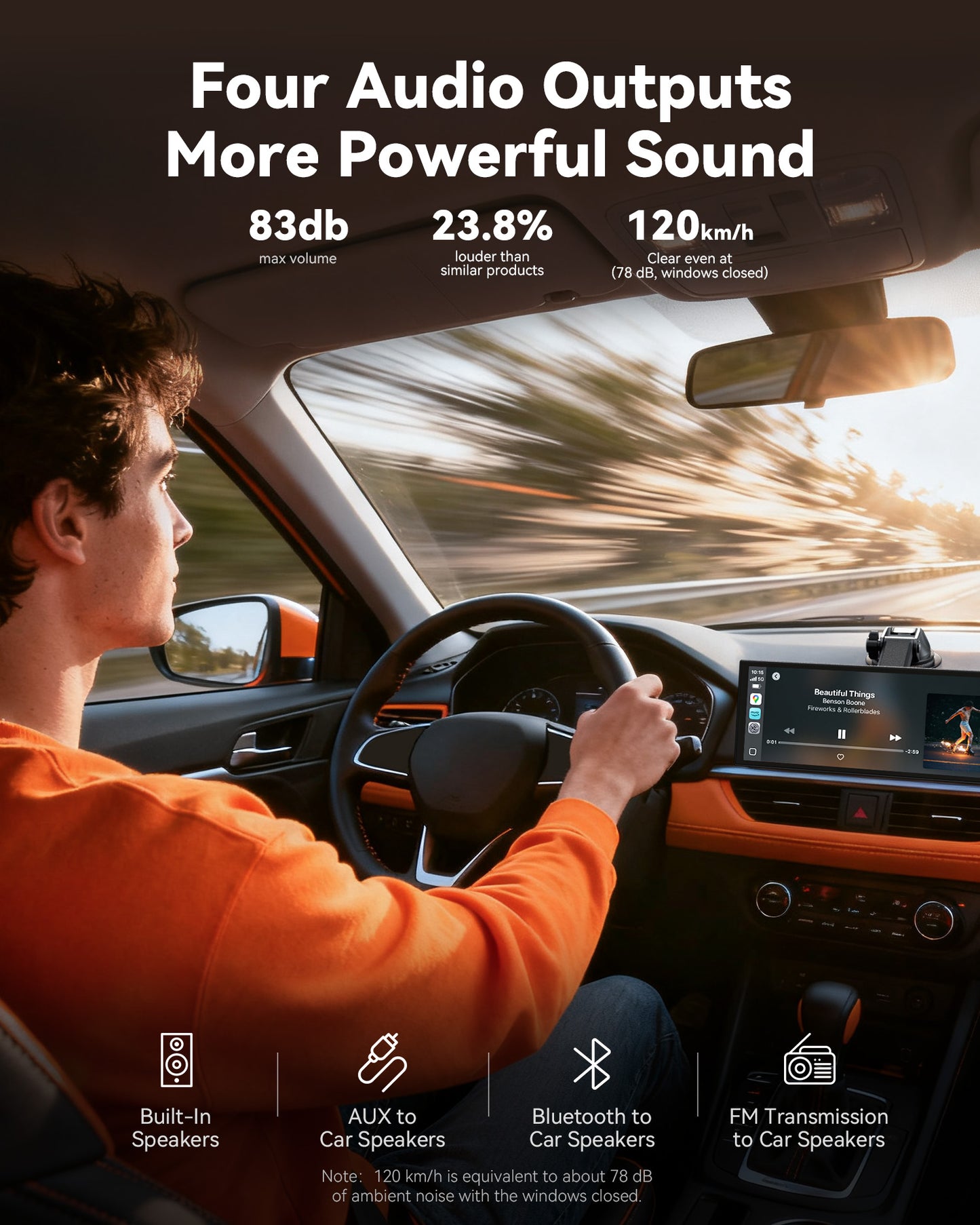 Krunia RC09 10.25 Inch Carplay/Android Auto Screen for Car with Netflix and Youtube