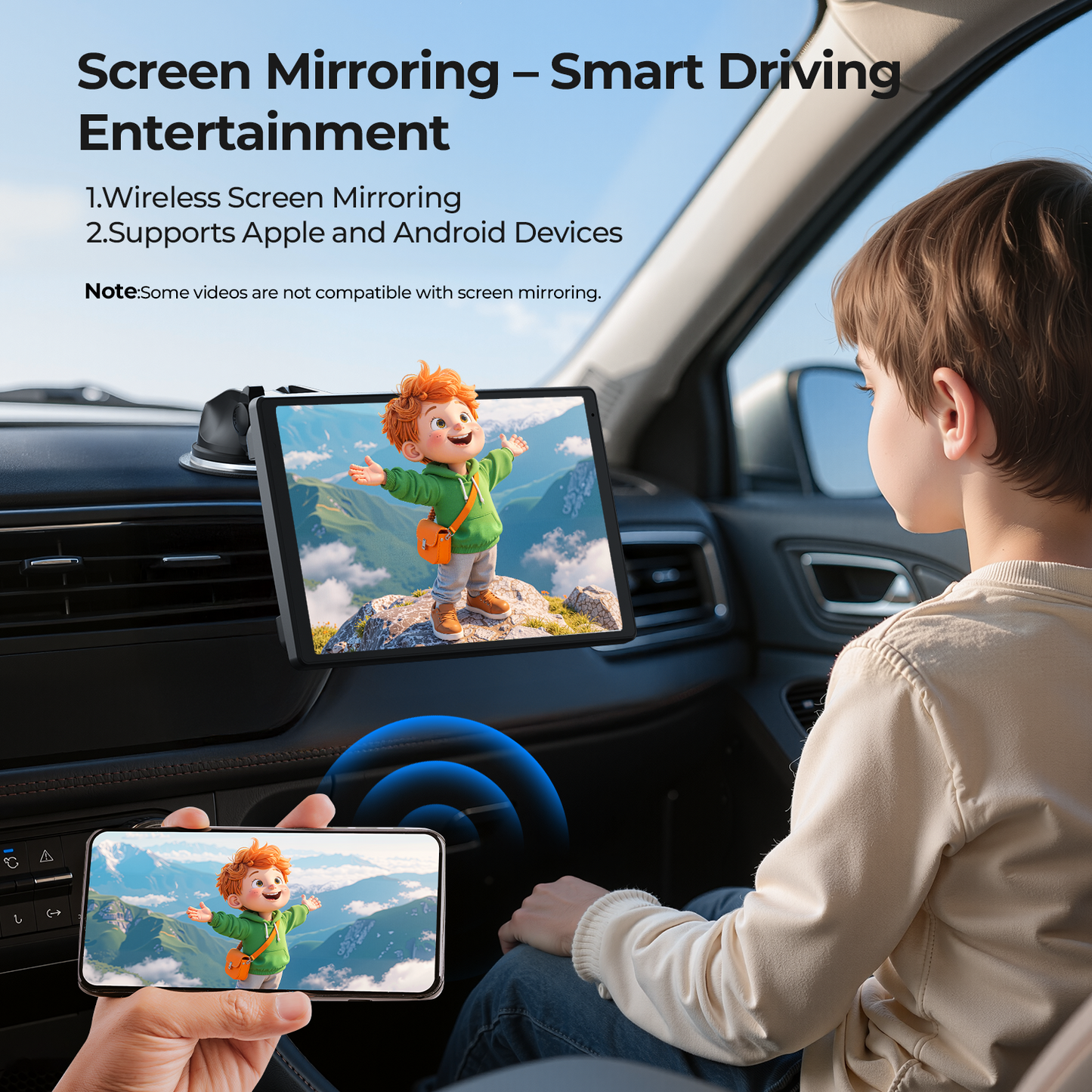 Krunia T91 8 Inch Carplay/Android Auto Screen for Car