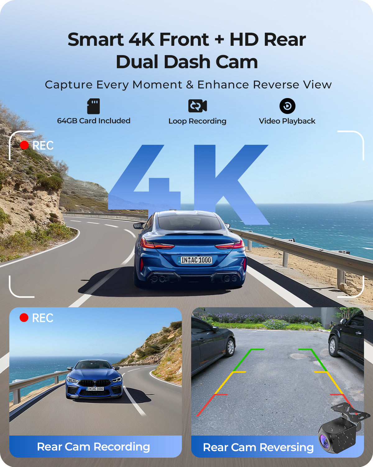 Krunia T93 9.26 Inch Carplay/Android Auto Screen for Car with Dash Cam ...